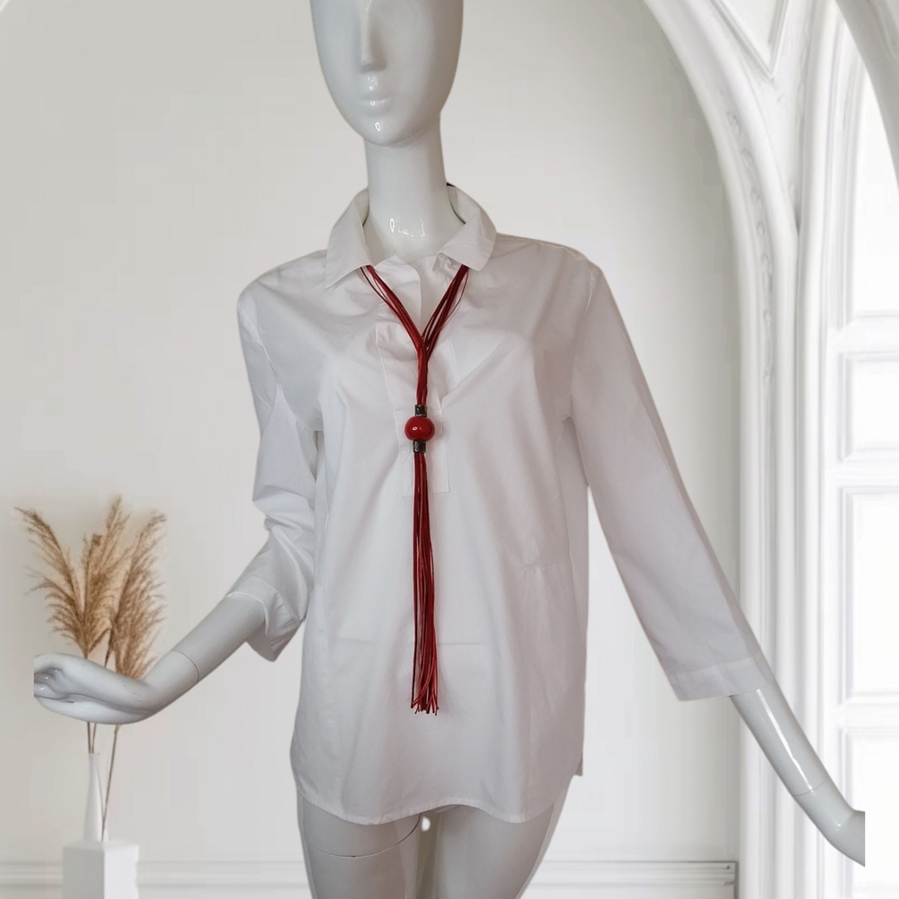 Gerard Darel White Boxy Button Down Shirt
